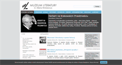 Desktop Screenshot of muzeumliteratury.pl